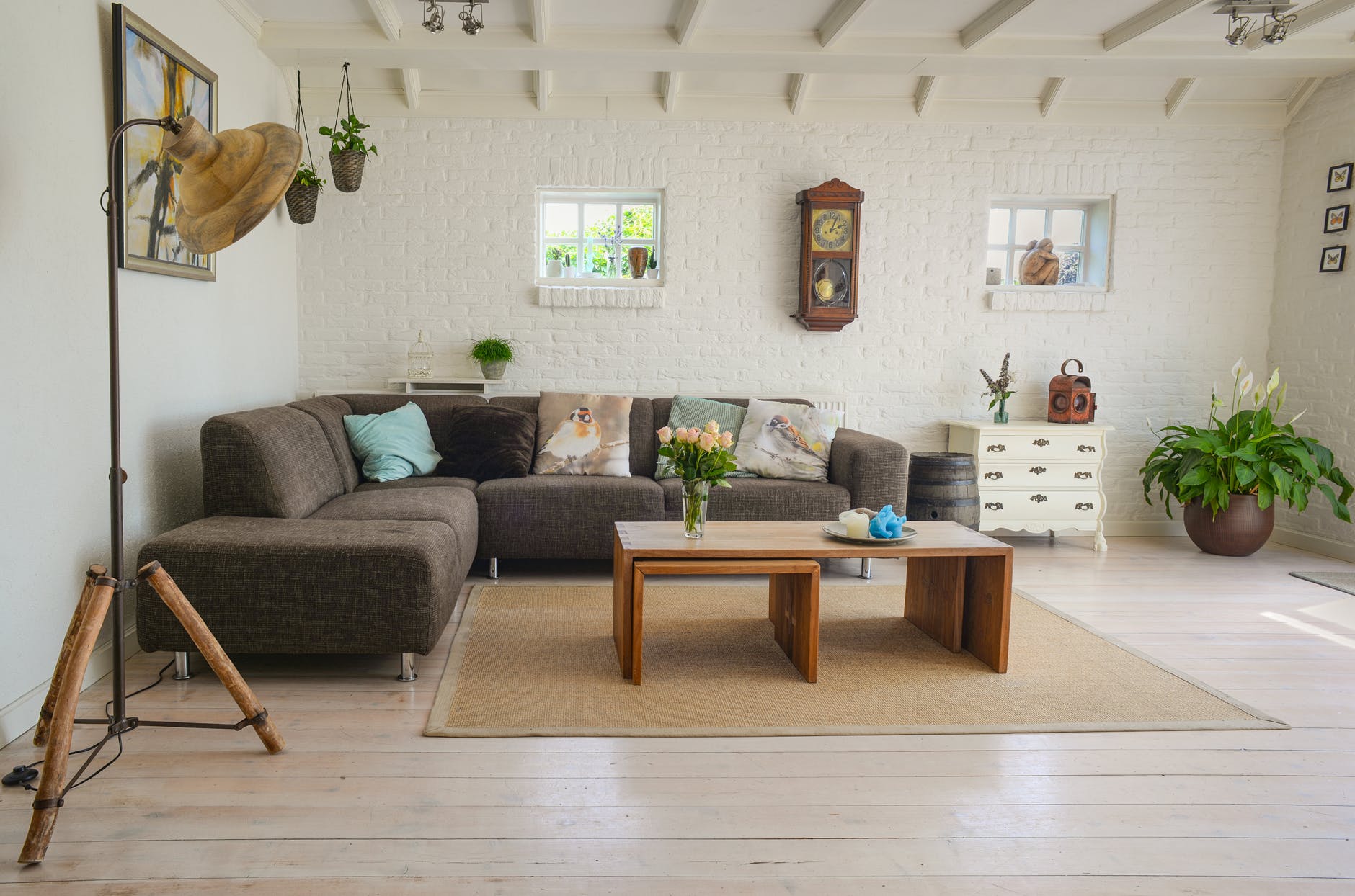 brown wooden center table